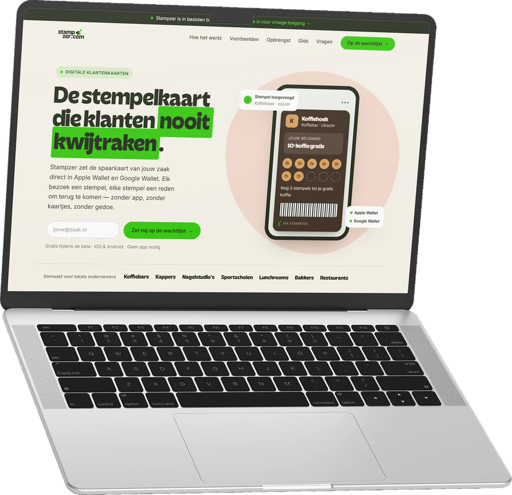 stampzer.com — case: website & branding door Studio Clear